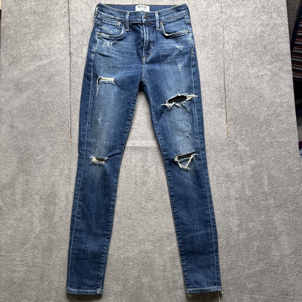 Agolde Jeans Sophie High Rise Skinny 24 Kansas City Mid Rise 28"‎ Premium Denim